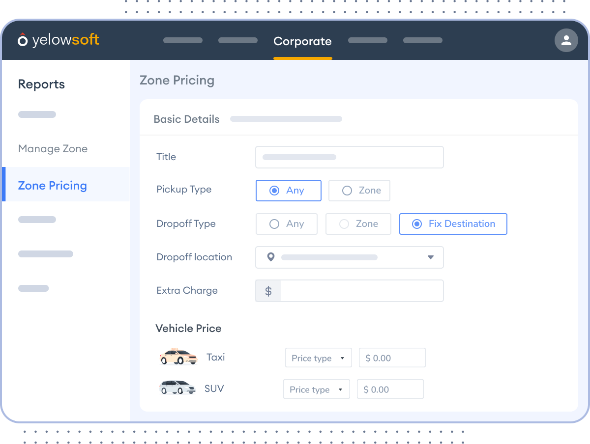 Zone Management | Zone-based pricing | Yelowsoft